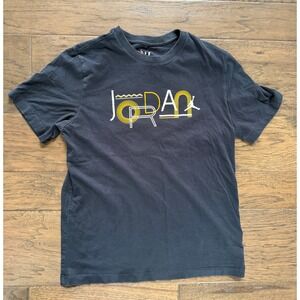 Jordan Mens Graphic T-Shirt Black Two3 Jumpman Standard Fit Cotton